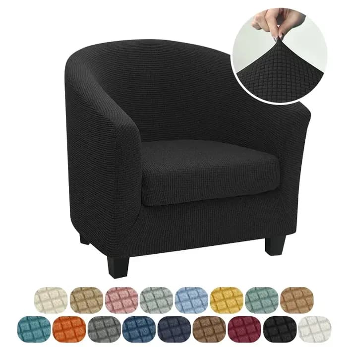 Housse de chaise de baignoire de Club, couleur unie, polaire, housse de fauteuil élastique pour cana