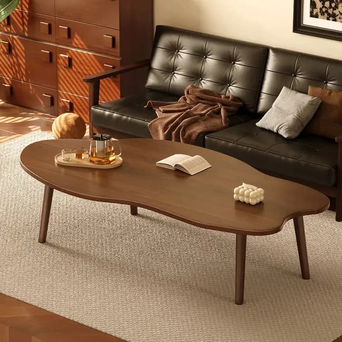 Table basse en bois en forme de nuage