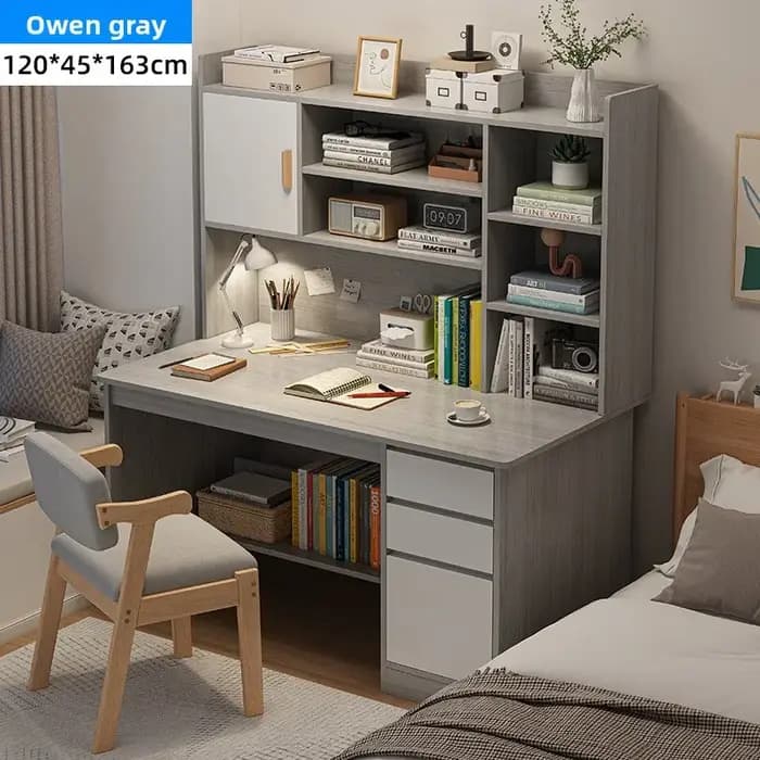 Bureau durable et moderne pour la maison, avec étagère intégrée, idéal pour la chambre d'étudiant, p