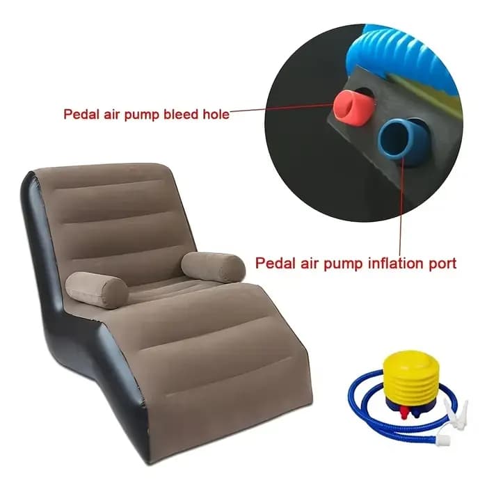 Canapé gonflable ergonomique haut de gamme, résistant à l'usure et facile à entretenir, adapté à div