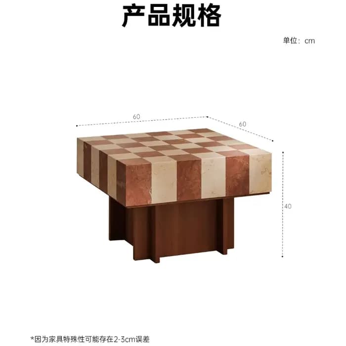 Tables basses nordiques en marbre avec cadre transparent