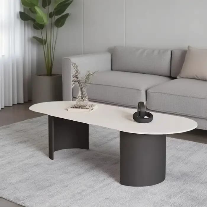 Table basse ovale moderne