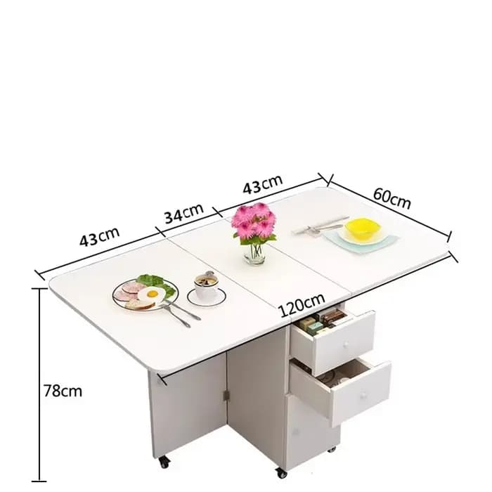 Design Simple Table à manger cuisine luxueux pieds blancs