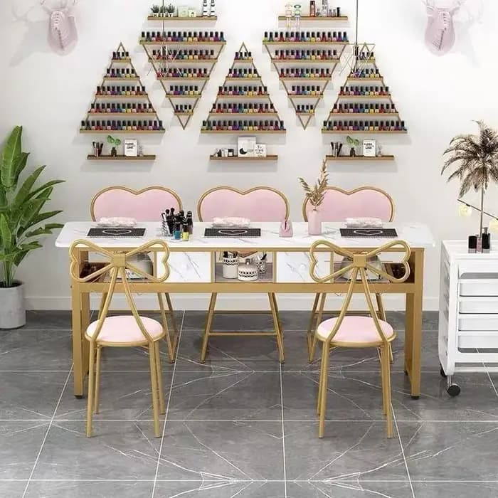 Tabouret de courtoisie avec nœud papillon, chaise de courtoisie rose, coussin en velours, cadre en m