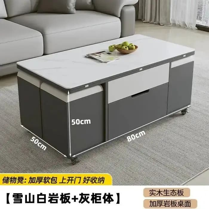Tables Basses Modernes Multifonctionnelles avec Plateau Relevable et Rangement – Tables à Café Haut