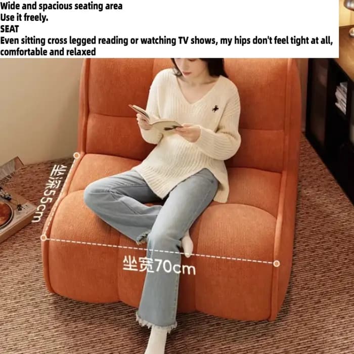 Fauteuil inclinable relaxant individuel en tissu