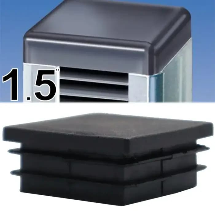Couvre-pieds de meubles 20 pièces, Double bouchon pour tube carré, chaise anti-rayures et anti-bruit