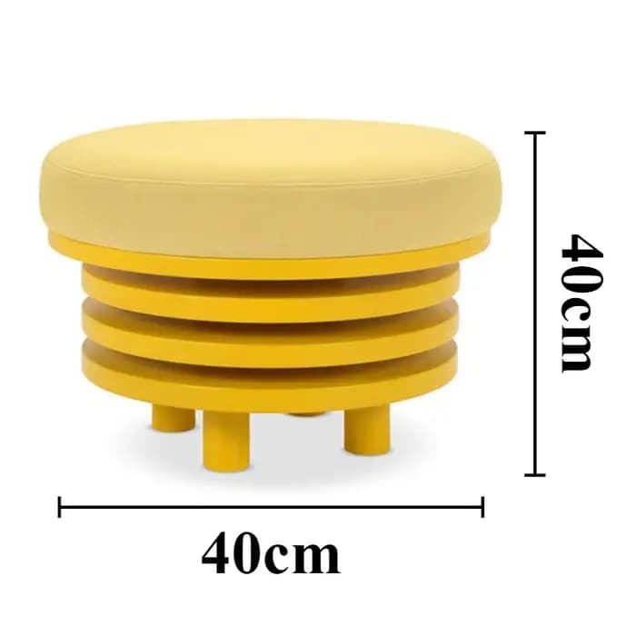 Petit tabouret rond en bois créatif