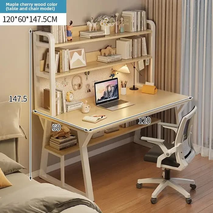 Bureau d'ordinateur stable avec étagère intégrée