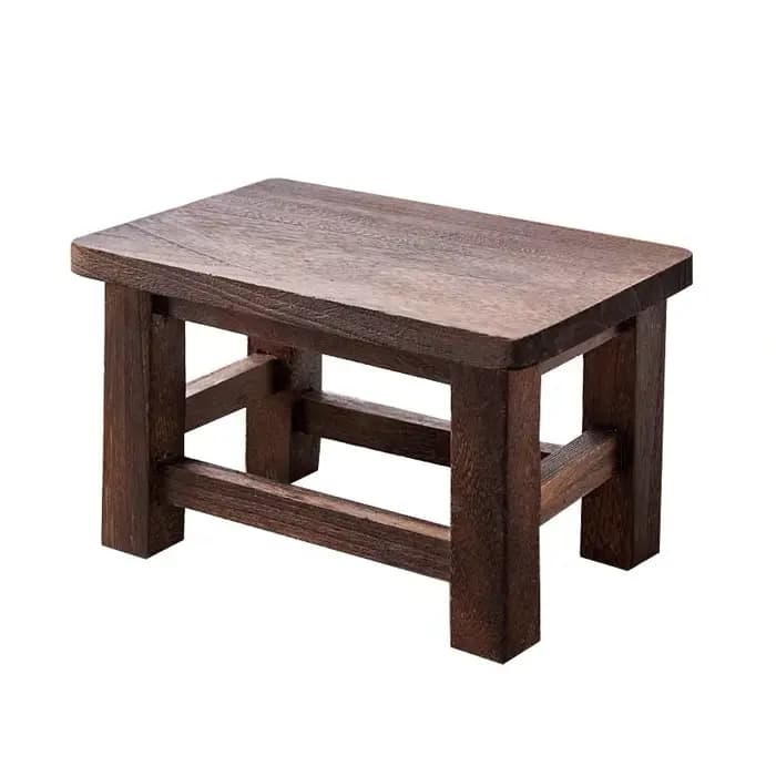 Petit tabouret en bois massif minimaliste moderne