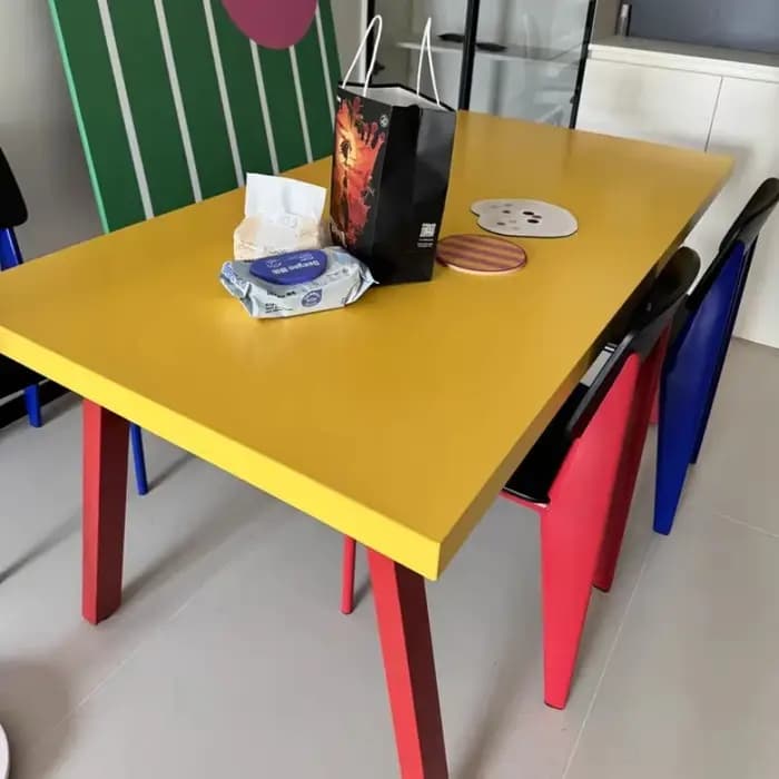 Organisateur pieds Table à manger moderne Rectangle étanche salon