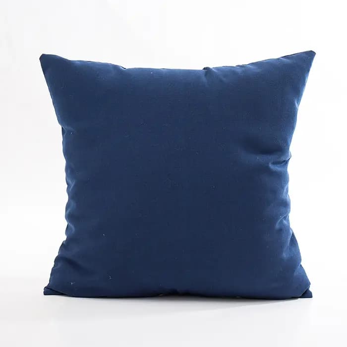 Juste de coussin à glands en coton et lin teint en fil bleu, taie d'oreiller à carreaux chauds, géom
