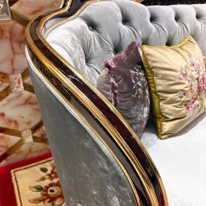 Ensemble de canapés en tissu de luxe royal français européen