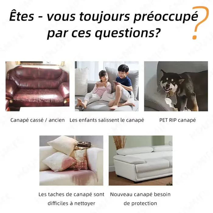 Housses de canapé grises pour salon