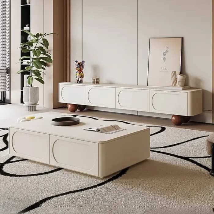 Ornement moderne meuble Tv blanc Design Simple plancher