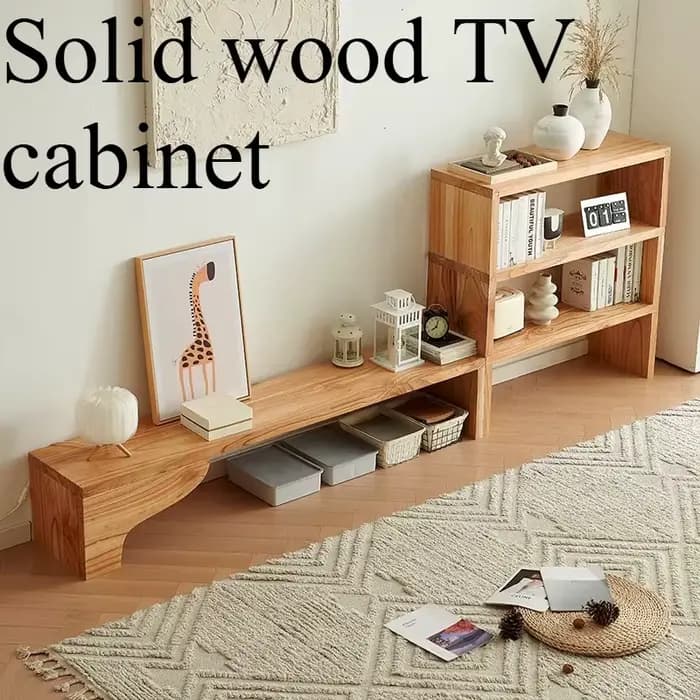 Meuble TV Vertical Design Nordique Organisateur Unique Ornement