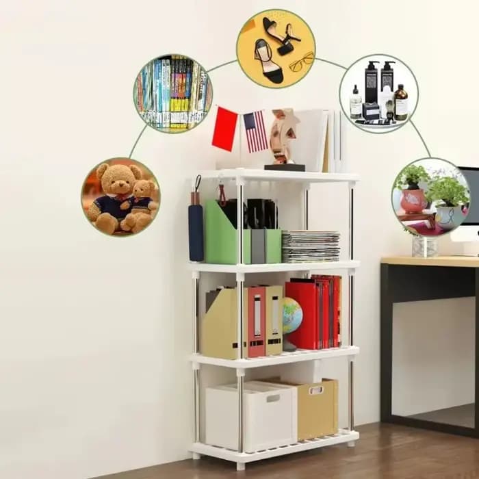 Étagère de rangement carrée à 4 niveaux