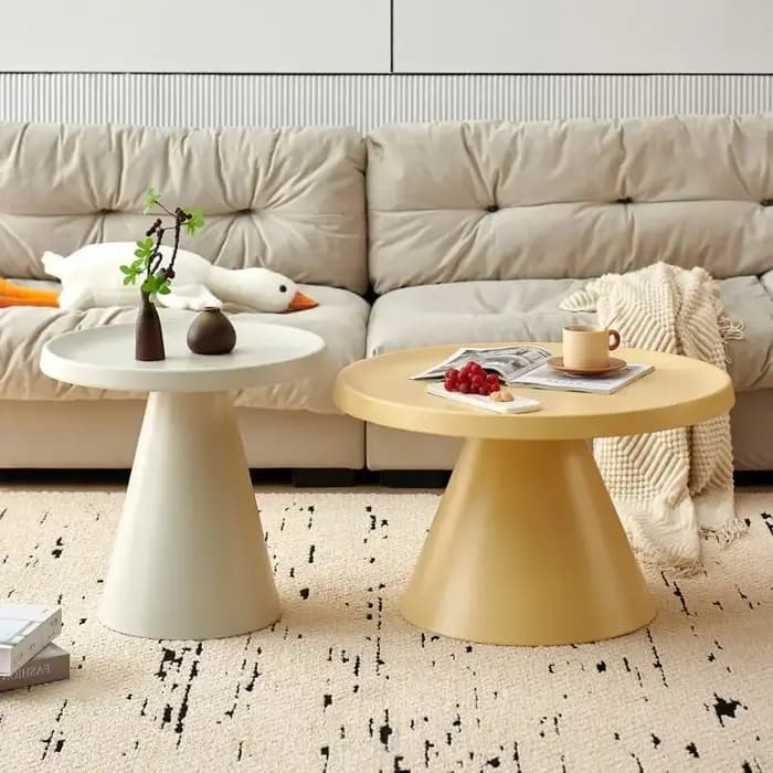 Table de rangement à café colorée pour petit appartement