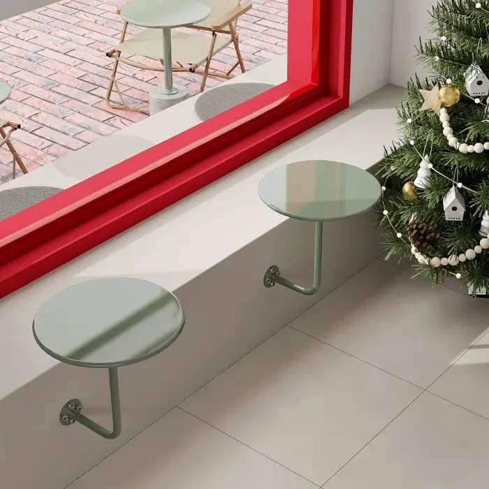 Table ronde murale de Style industriel pour café, Table d'appoint suspendue, peu encombrante, Design