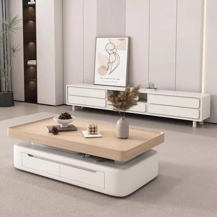 Table basse design nordique avec rangement