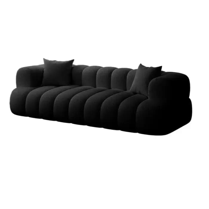Canapé sectionnel inclinable en peluche