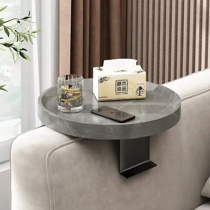 1 table d'accoudoir de canapé extensible moderne - plateau