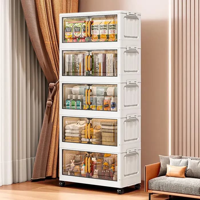 Armoire de rangement double porte pour salon