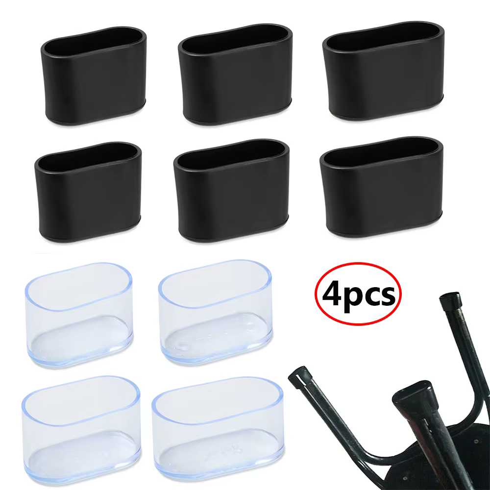 Embouts de pieds de chaise ovales coordonnants, protège-pieds, coussinets, silicone, meubles, housse