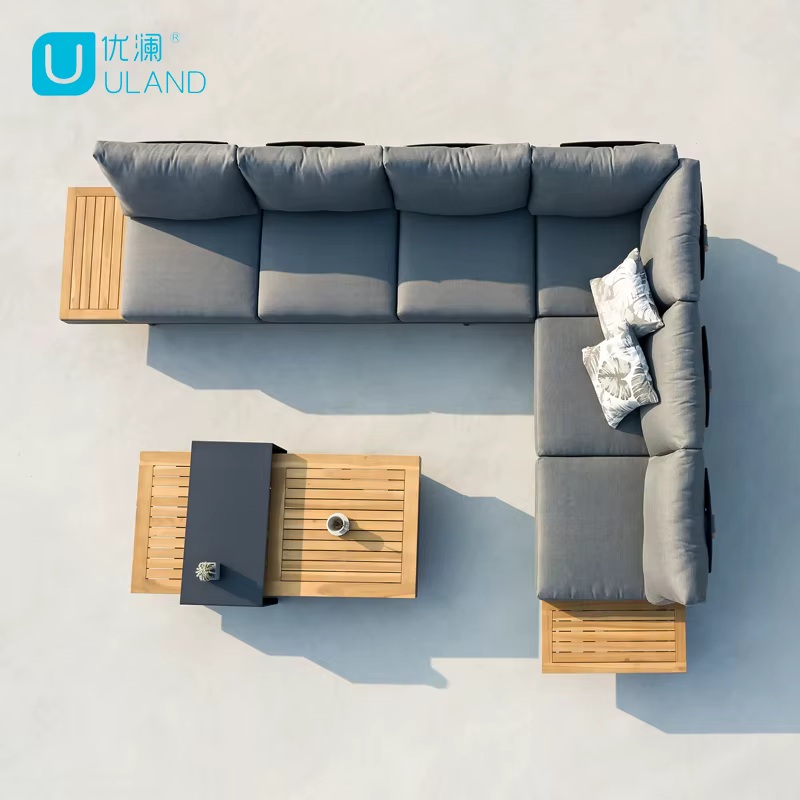 Uland – ensemble de meubles modernes en aluminium, canapé de jardin à dossier Convertible et étanche
