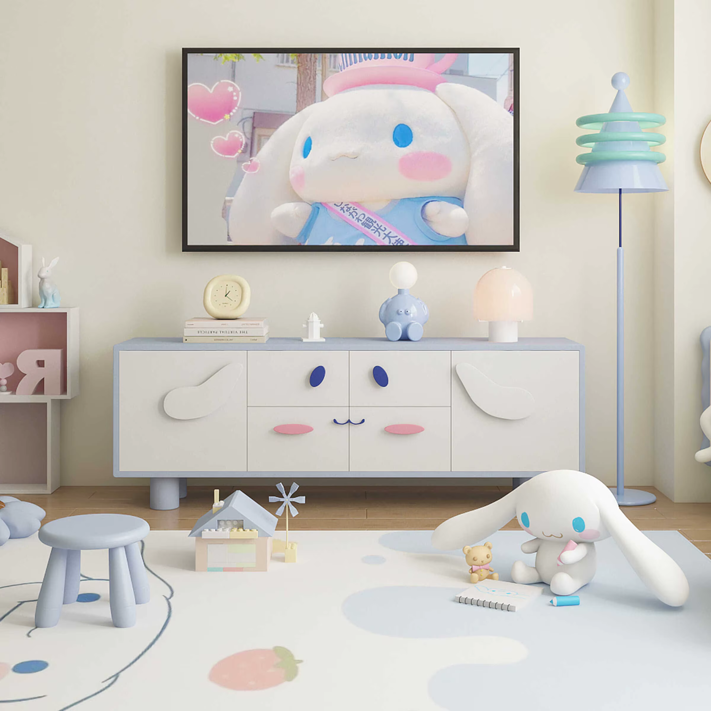 Morden mignon Meuble Tv beauté Unique classique avec tiroirs Meuble Tv esthétique luxe Meuble Tv Sal