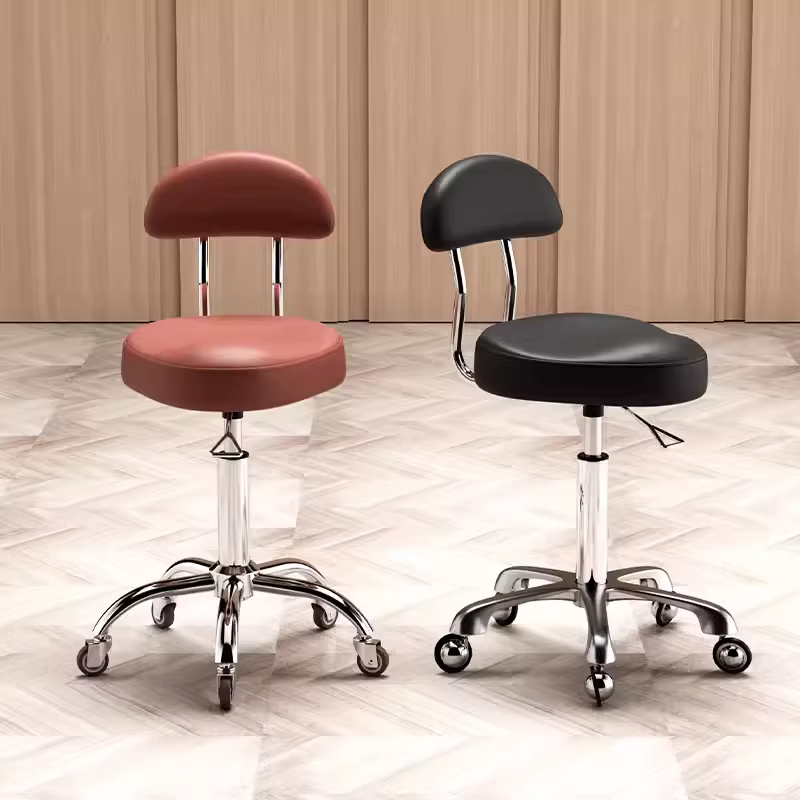 Tabouret de Salon de beauté avec dossier, tabouret pivotant réglable pour techniciens d'ongles, coif