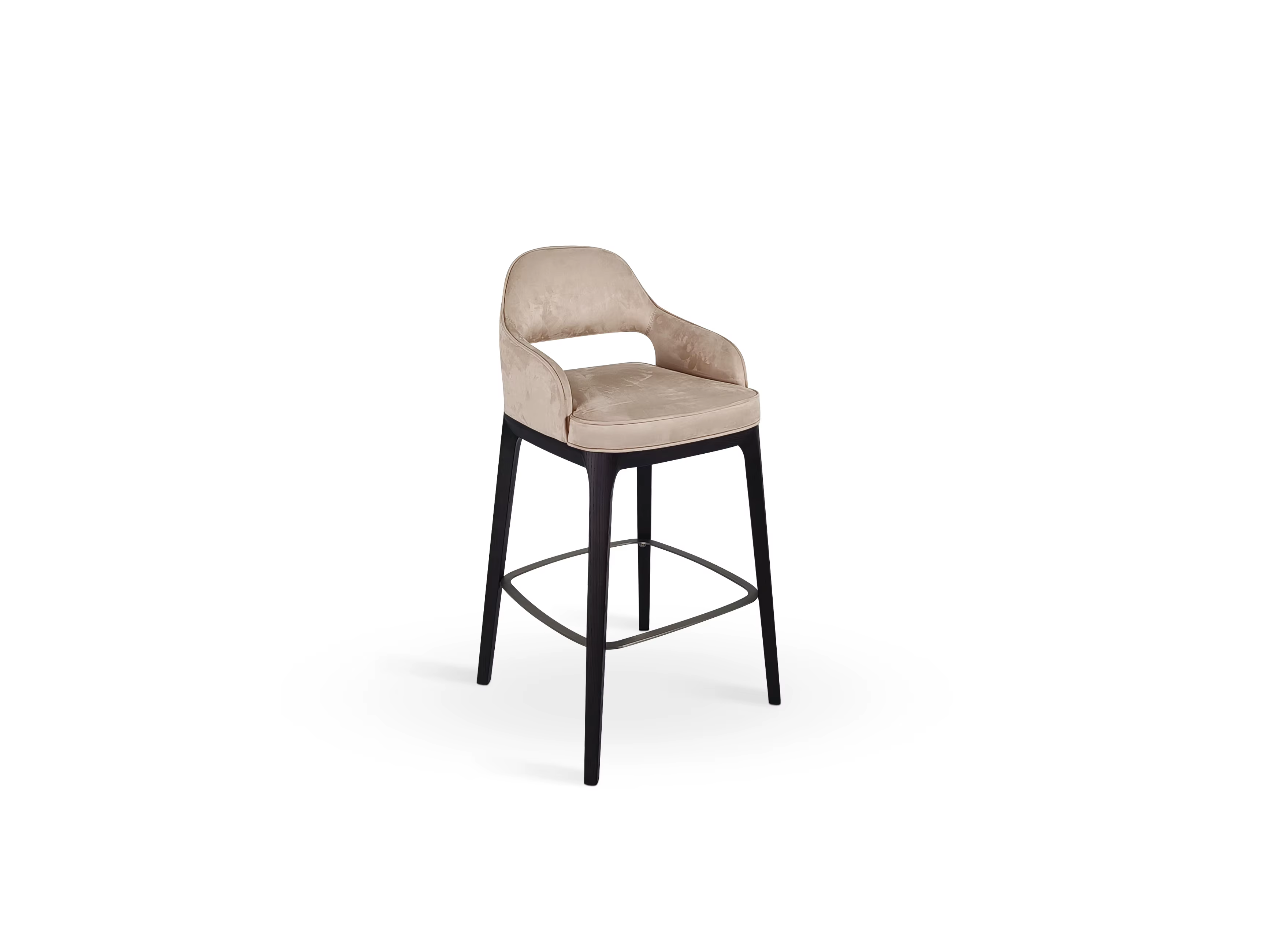 Moderne Simple hôtel Bistro Restaurant chaise de Bar cadre en bois tissu chaise de Bar salon loisirs