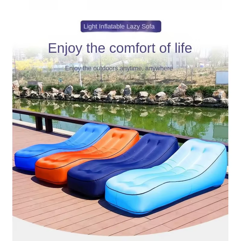 Canapé gonflable lit d'air Portable lit d'air extérieur lit de pause midi Camping décontracté plage 
