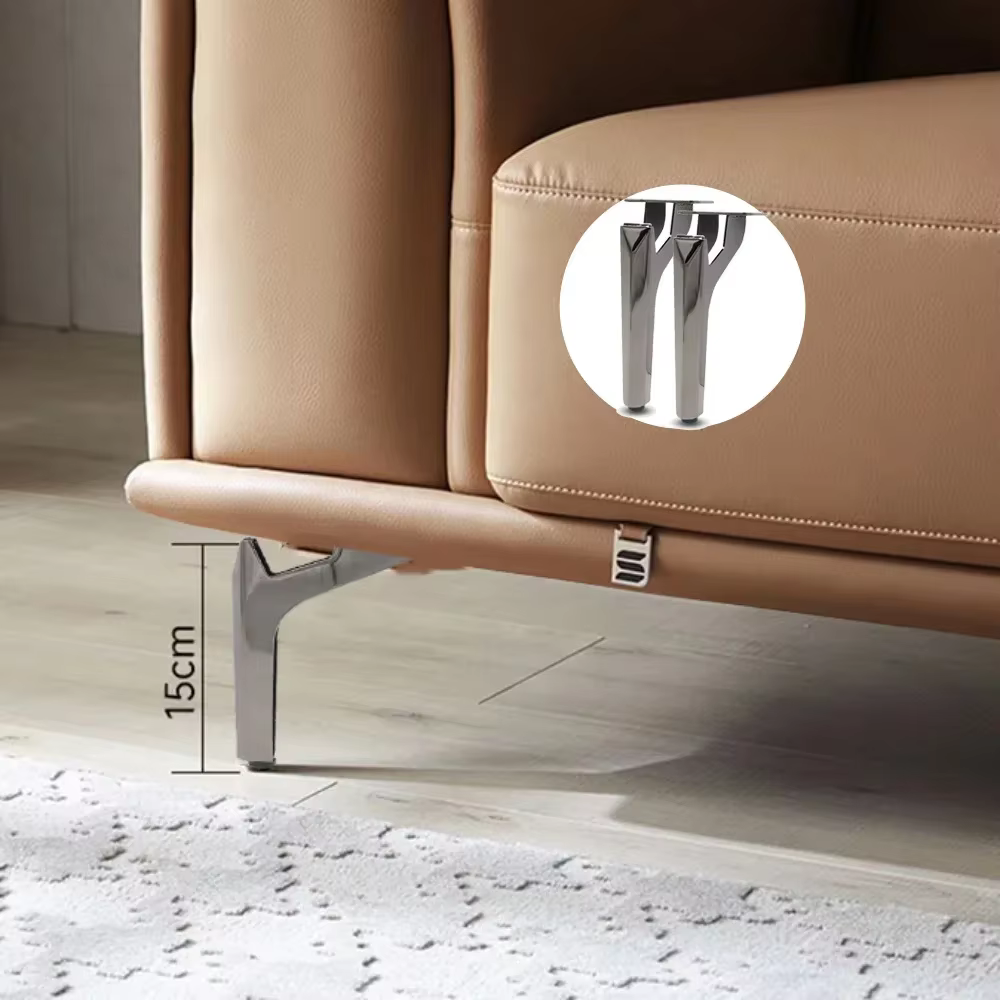 Pieds de Canapé Élégants en Métal Noir, Support Polyvalent pour TV, Tables Basses, Lits, Armoires, P