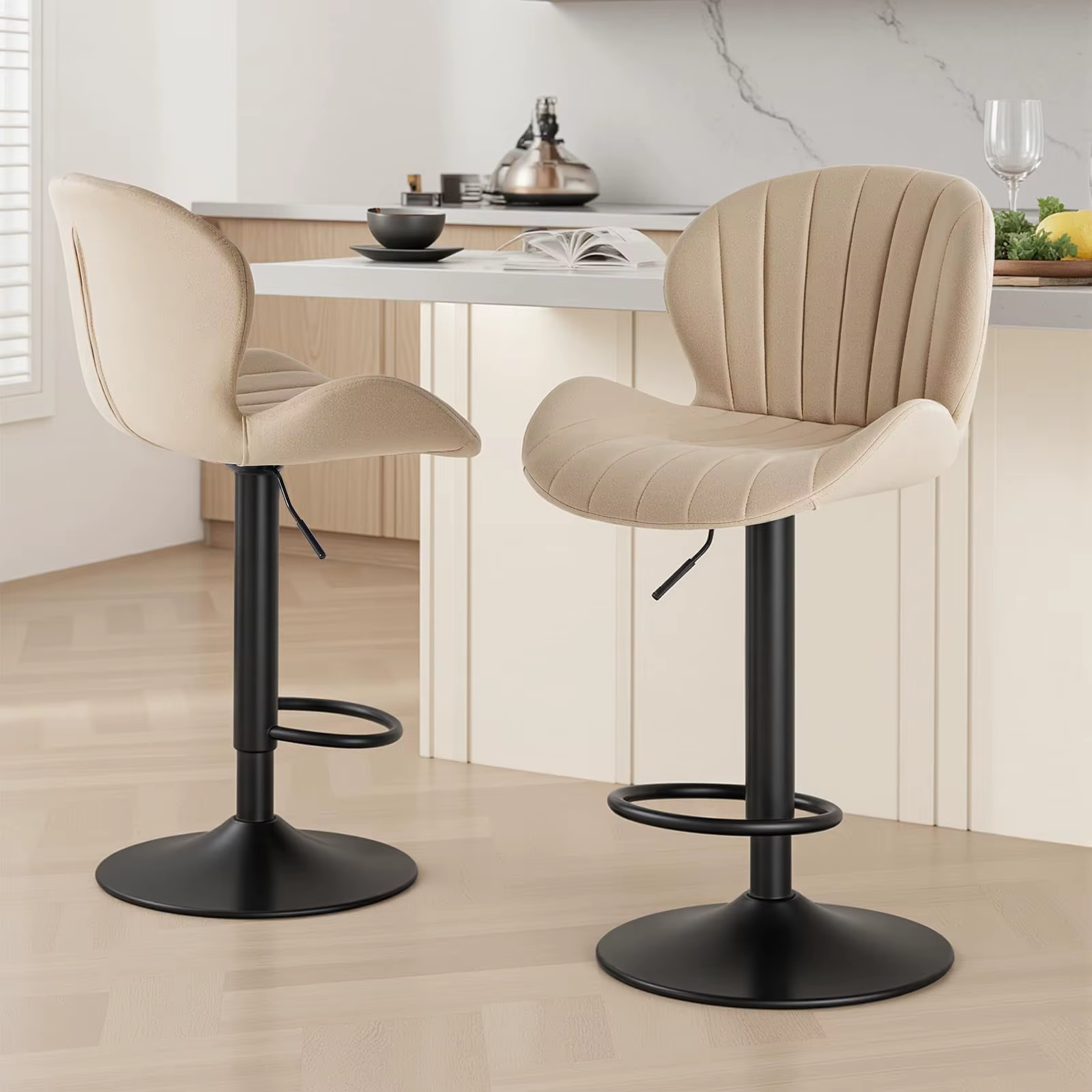 JHK Ergonomique Moderne 360 °   Ensemble de 2 chaises de salle à manger pivotantes, chaises de cuisi