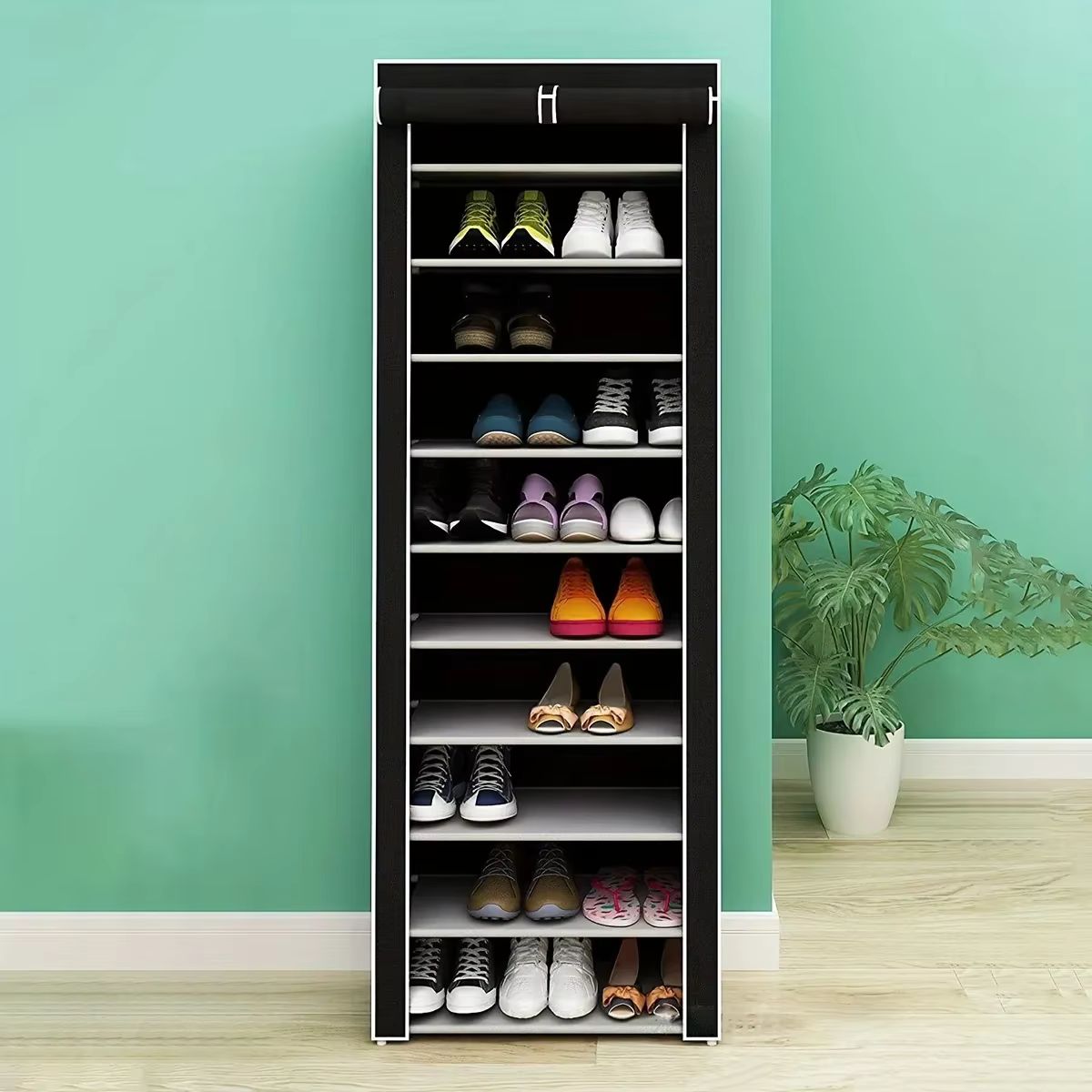 Armoire à chaussures multicouche anti-poussière, 1 pièce, étagère à chaussures, meubles et rangement