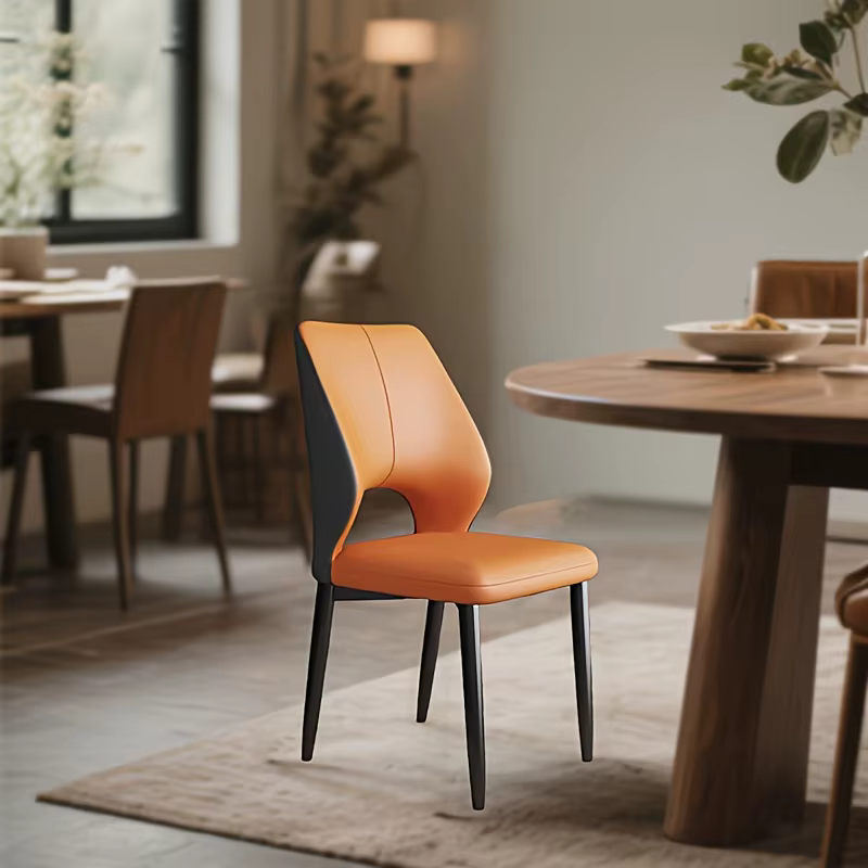 Chaise de salle à manger de luxe italienne, fauteuil de loisirs moderne et simple pour la maison, ch