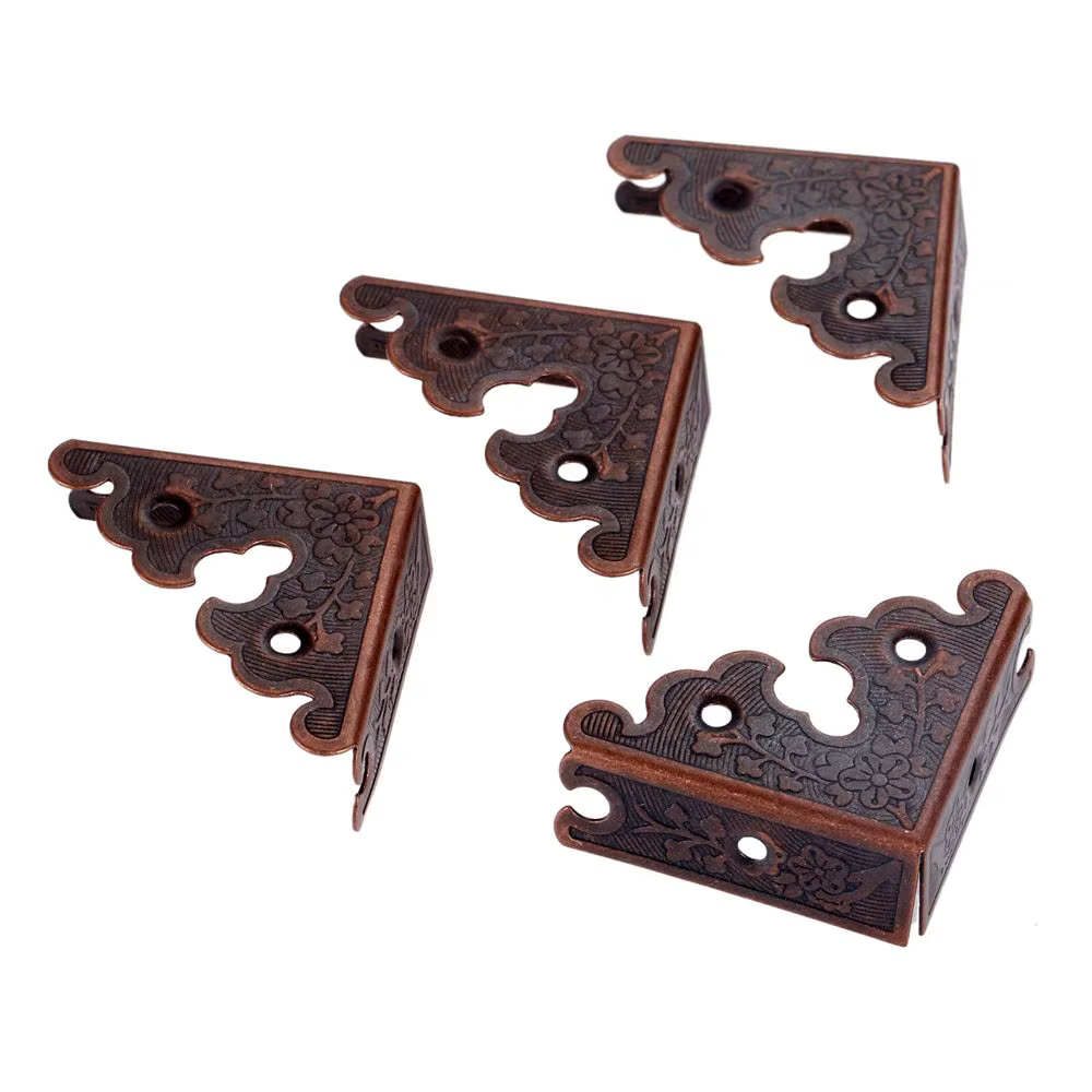 Protection d'angle décorative pour boîte à bijoux et meubles, avec clous, profilés de protection d'a