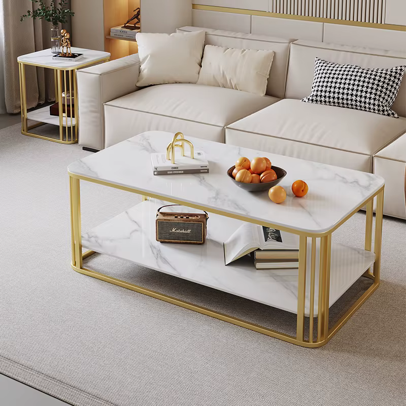 Table Basse rectangulaire française, luxe haut de gamme, tendance, minimaliste, pour Salon, Glam, me