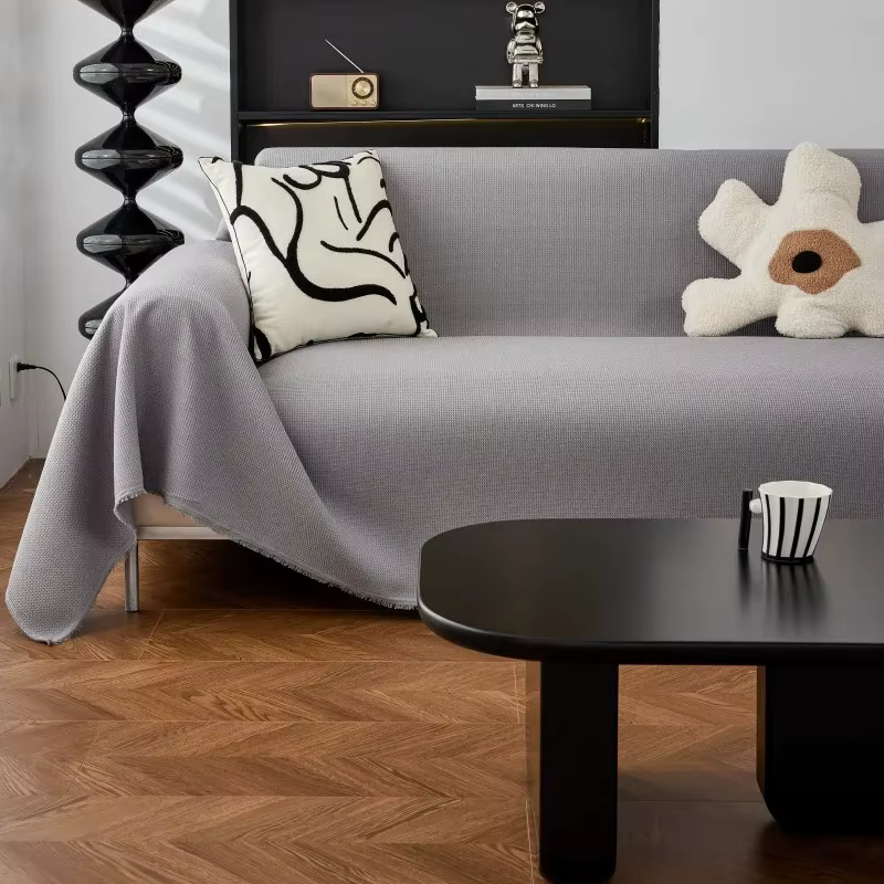 Housse de canapé imperméable de Style crème, blanc doux, simplicité moderne, coussin universel toute