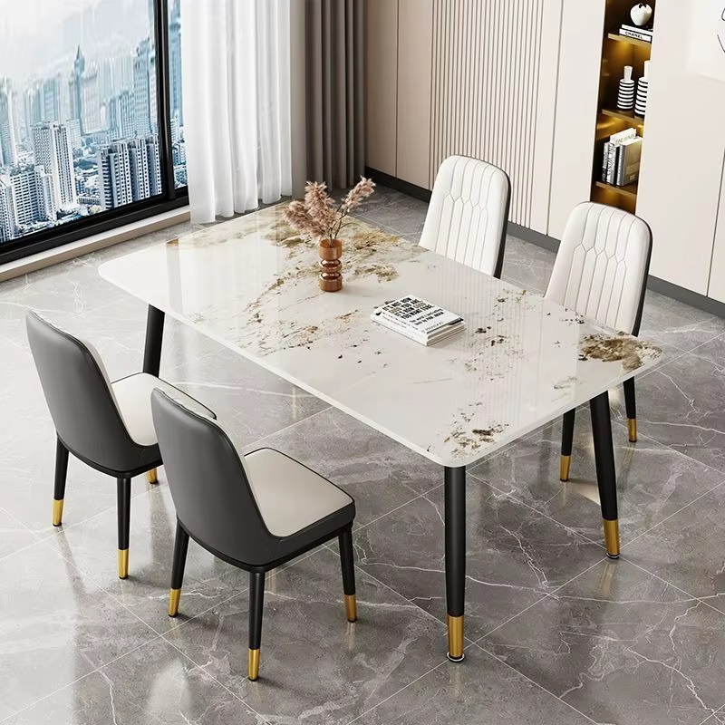 Meubles décoratifs de luxe, modernes, bon marché, pierre de marbre, métal, Restaurant, cuisine, hôte