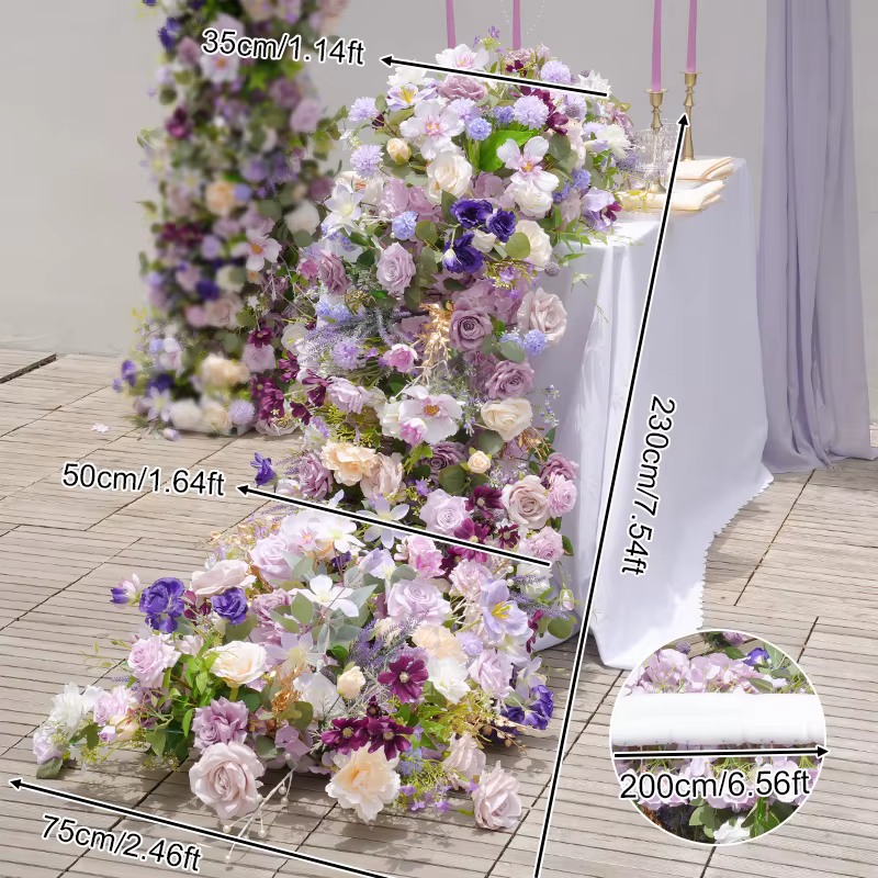 Chemin de canapé de Table vert série violette H865325, fournitures de décoration pour événements de