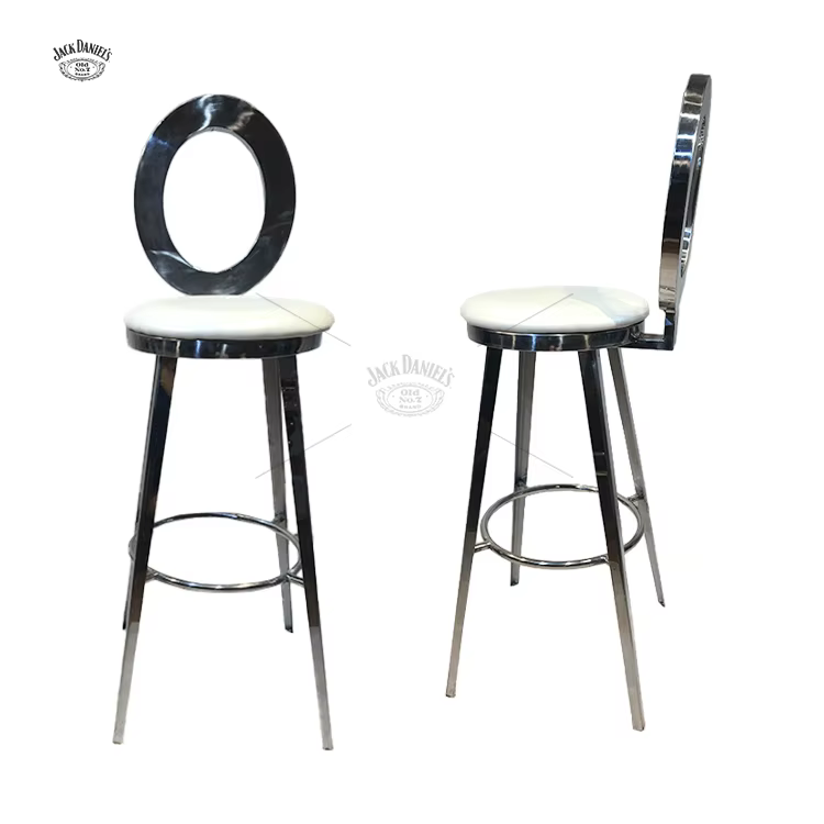 Tabourets de bar de comptoir de bar d'accent de hauteur moderne fauteuils cadres en métal pour la ch