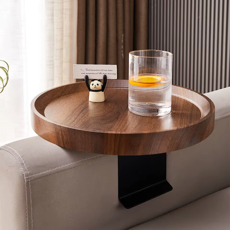 Plateau de canapé Table basse Mdf Mini Table d'appoint étanche résistant aux taches Table d'angle ca