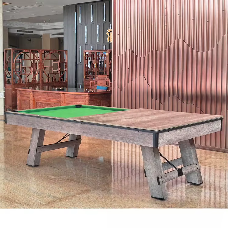 Table de billard intérieure américaine noire standard multifonctionnelle, table de billard et de ten