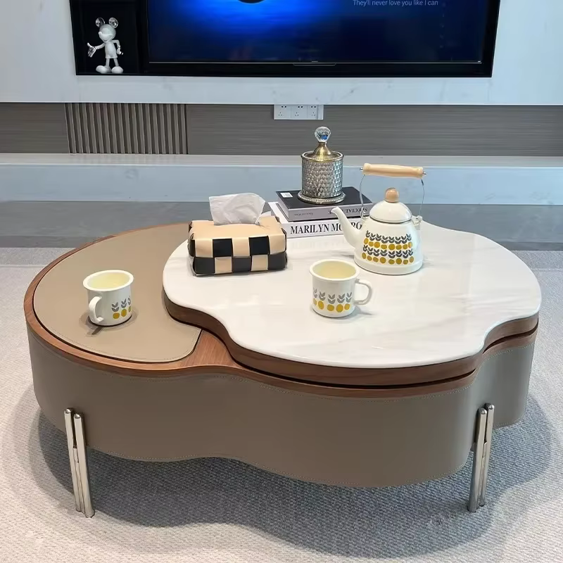 Table basse design Unique de luxe irrégulière Premium Tables basses nordiques pieds relié Mobili Per