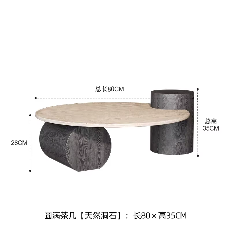 Wabi Sabi Table basse moderne Unique ronde nordique rustique Table basse chambre basse Mesas Auxilia