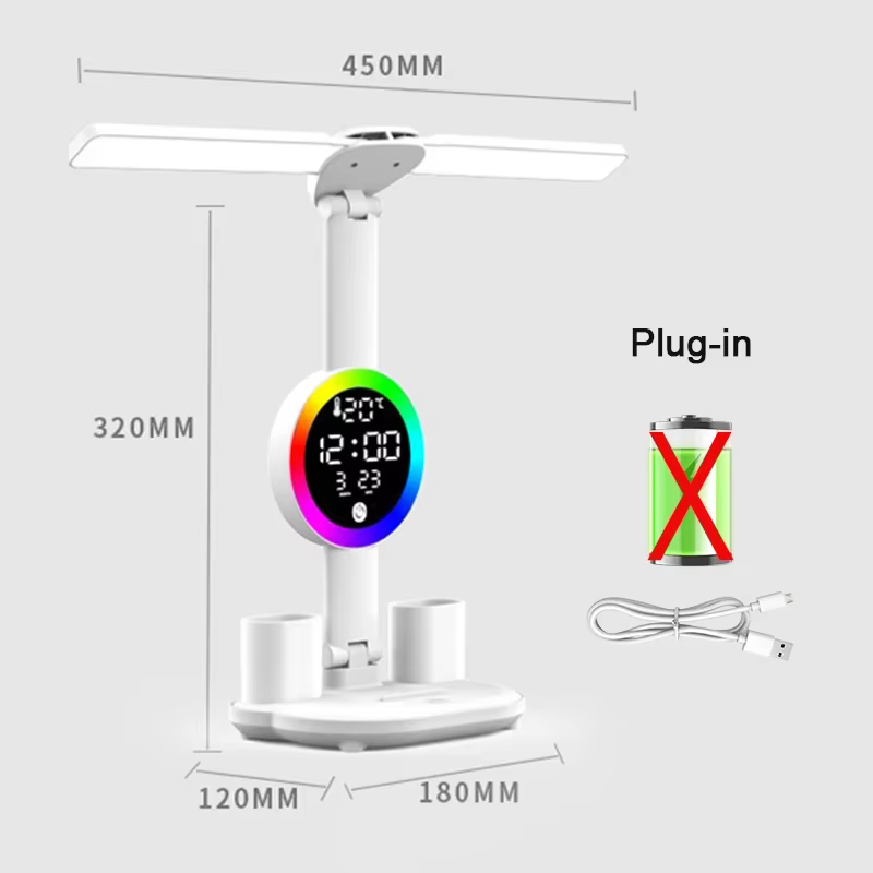 Lampe de Table Led Rechargeable pour lampe de bureau d'étude lampe de lecture veilleuse Led avec ven