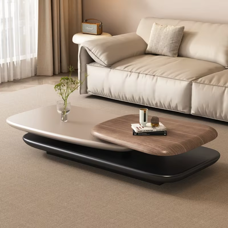 Tables basses irrégulières uniques livres esthétiques nordique Glam Tables basses rotation Design Wo