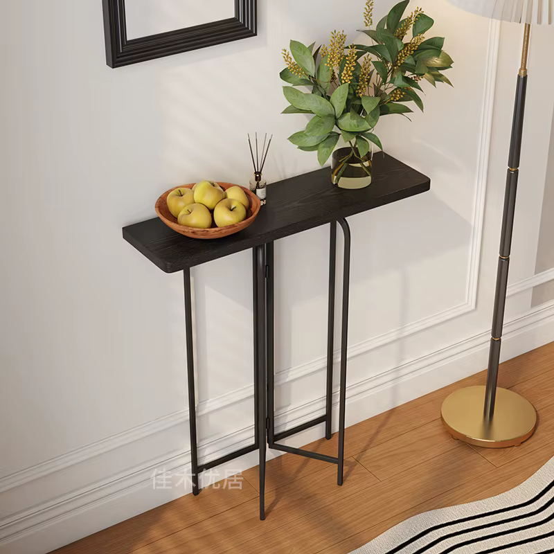 Table Console à pieds en métal Vintage, Simple, européenne et étroite, pour salon, porche, Meuble